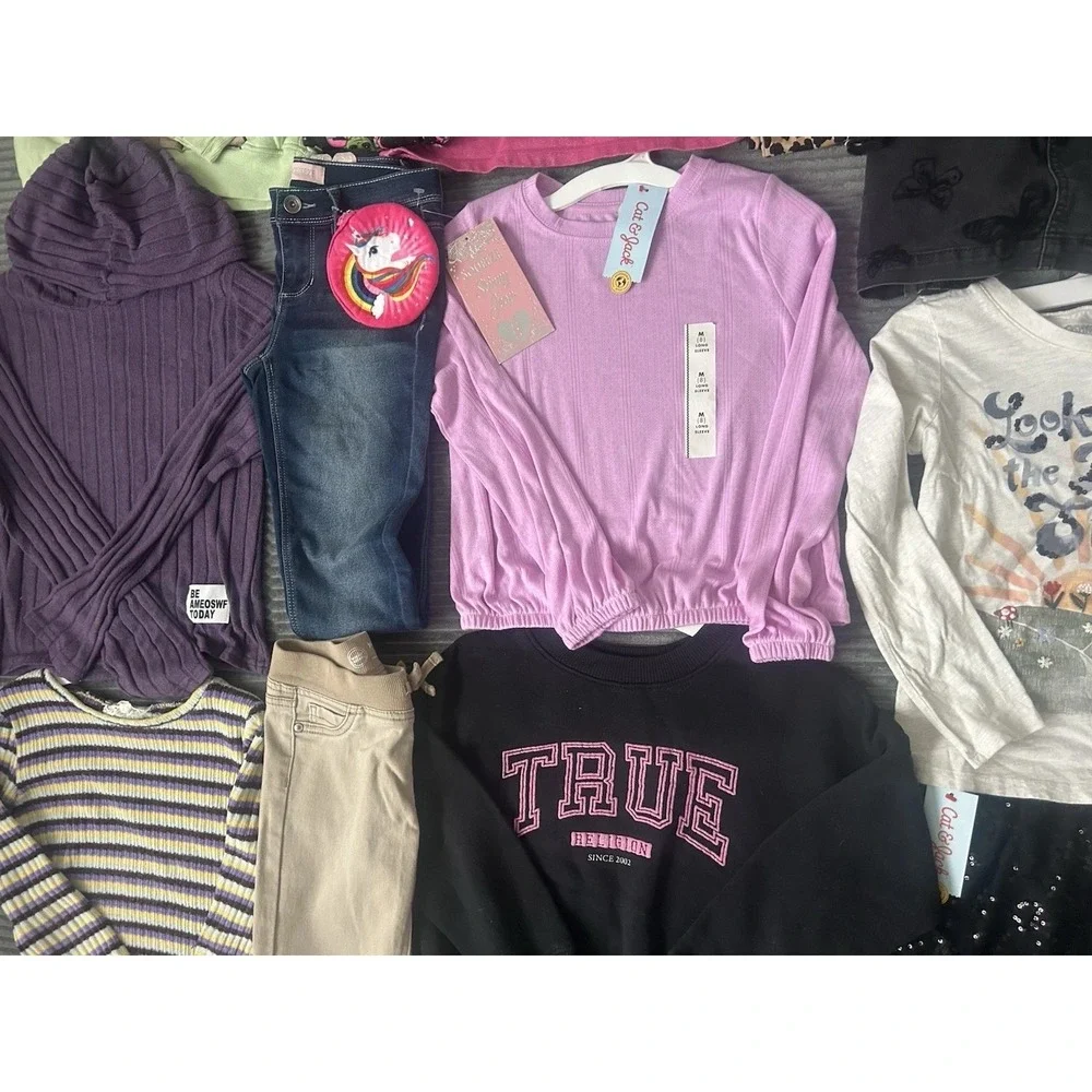 Huge Lot Girls Size 7/8 Clothes NEW &EC Dress Gymboree Sweatshirts Winter 7 8